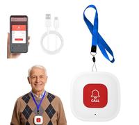 Tuya Wifi Smart Personal Alarms for Elderly, Portable SOS Panic Call Button Linked To Phone, Wireless Nurse Alert System for Seniors Patients Emergency, Only Supports 2.4GHz Wi-Fi, NO FEES