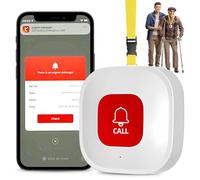 Tuya Wifi Smart Personal Alarms for Elderly, Wireless Panic Button for Emergency, Elderly Alarm Call Button, Supports 2.4GHz Wi-Fi, No Fees, SOS Panic Alarm for Elderly Caregivers