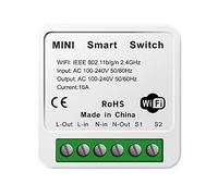Tuya Wifi Smart Switch 2 Way Control Breaker Relay Module (10 A/16 A) - App & Voice Control, Timer & Relay Features, Compatible with Smart Life & Tuya, Works with Alexa & Google Home