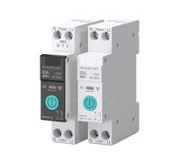 Tuya wifi smart Xiaodu Tmall voice mobile phone remote control timer air switch on and off(White1P+N 25A)