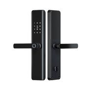 Tuya Zigbee Door Locks Voice Control Biometric Fingerprint Smart Entry Home Handle App Intelligent Lock(Black 240 30 6068)