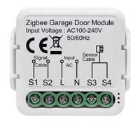 Tuya Zigbee Smart Garage Door Opener Controller - Compatible with Home Assistant, Zigbee2MQTT, Alexa & Google Home, Voice & Remote Control