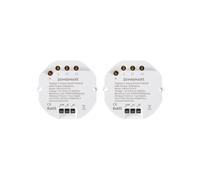 Tuya Zigbee Smart Light Switch DIY Breaker Module with Power Statistics, 1/2-Way APP Control & Timer, (Neutral Wire & Tuya Zigbee Hub Required), Works with Alexa/Google Home (2 Gang-2Pack)