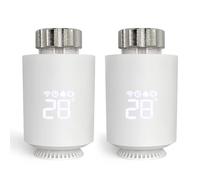 Tuya ZigBee Smart Radiator Actuator Thermostat, TRV Thermostatic Valve with Alexa/Google Home, Remote Control Programmable Temperature Controller, Energy Saving (2 pcs)