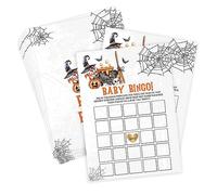 Tuyashua Halloween Baby Shower Bingo Game, Baby Shower Decorations, Fall Gender Reveal Party Supplies, Set of 30 Game Cards - WY11