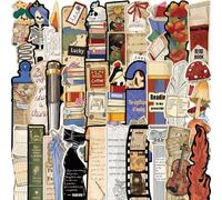 Tuyatezhi 30 Pcs Retro Reading Bookmark for Book Friends, Waterproof UV Varnish, White Cardboard, Paper Bookmark Set