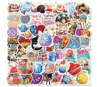 Tuyatezhi 50 Pcs Aesthetic Yarn Stickers for Laptop, Water Bottles, Bicycle, Skateboard, Computer, Knitwear, Wall, Graffiti, Girls, Boys, Children, Teens