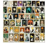 Tuyatezhi 50 Pcs Tarot Stickers for Laptop, Water Bottles, Bicycle, Skateboard, Tarot Cards, Cute Style, Waterproof Vinyl, Graffiti Stickers for Girls, Boys, Children, Teens