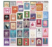 Tuyatezhi 50Pcs Book Metaphor Stickers, Multicolor Graffiti Style Vinyl Stickers for Laptop, Water Bottles, Bicycle, Skateboard, Wall, Outdoor Use