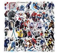 Tuyatezhi 50Pcs Sports Ice Hockey Stickers, Multicolor Vinyl, Sports Style, Stickers for Laptop, Water Bottles, Bicycle, Skateboard, Wall, Graffiti