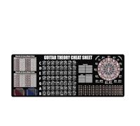 TUYCORPUS Guitar Theory Cheat Sheet Mousepad, Guitar Theory Mouse Mat, Music Cheat Sheet Mouse Pad, Chords, Piano Cheat Sheet Beginners, Musician, Music Production, Black Color NVA