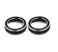 tuyda 2 PCS AC Button Switch Knob Cover Fit For Jeep, Grand Cherokee 2014-2019 vehicle Adjustment Ring Cover