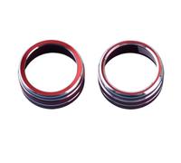 tuyda 2Pcs Car Console Air Condition Knob Rings Covers Trims Fit For Toyota Camry 2018-2023 vehicle Adjustment Ring Cover