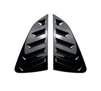 tuyda 2PCS Car Rear Shutter Sticker Cover Trim,Fit For VW,Fit For Polo MK6 2018+ Window Shades Scoop Rear window grille decorative cover(Gloss Black)