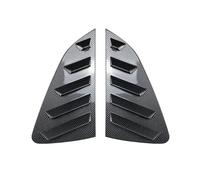 tuyda 2PCS Car Rear Shutter Sticker Cover Trim,Fit For VW,Fit For Polo MK6 2018+ Window Shades Scoop Rear window grille decorative cover(Carbon Look)