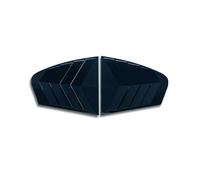 tuyda 2pcs Louvers Vent Cover,Fit For Volkswagen,Fit For Passat B8 2019-2022 Car Rear Window Blinds Side Rear window grille decorative cover(Glossy black)