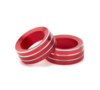 tuyda Air Conditioning Adjust Knob Cover Fit for Mazda, 3 Axela CX-30 Artez 2020-2021 Vehicle Adjustment Ring Cover(Red)