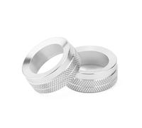 tuyda Air Conditioning Adjust Knob Cover Fit for Mazda, 3 Axela CX-30 Artez 2020-2021 Vehicle Adjustment Ring Cover(Silver)