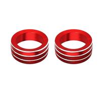 tuyda Car AC Air Conditioner Knob Cover,Fit For Mazda, 3 Axela CX-30/Artez 2020-2024 Accessories vehicle ignition button decorative cover(Red)