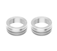 tuyda Car AC Air Conditioner Knob Cover,Fit For Mazda, 3 Axela CX-30/Artez 2020-2024 Accessories vehicle ignition button decorative cover(Silver)