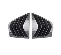 tuyda Car Rear Louver Window Side Shutter Cover Trim Sticker,Fit For KIA, Stinger 2018-2023 Vent Scoop ABS Carbon Fiber Black Accessories Rear window grille decorative cover(Carbon)