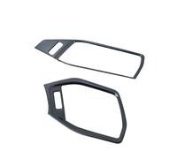 tuyda Carbon Car Front Side Air Condition Vent Outlet Cover Trim,Fit For Ford, Kuga Escape 2020-2024 Interior Accessories car HVAC vent trim(Stainless Black)