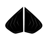 tuyda Pair Rear Side Louver Cover Trim,Fit For X6 E71 E72 2008-2014 Vent Shutter Window Rear window grille decorative cover(Glossy Black)