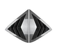 tuyda Shutter Vent Cover Trim,Fit For Ford, Fiesta MK7 7.5 2008-2017 Car Rear Window Window Louver Side Rear window grille decorative cover(Carbon Fiber)