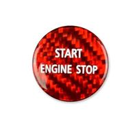 tuyda Start Stop Button,Fit For Land Rover Discovery 4 2009-2019 vehicle ignition button decorative cover(Red Carbon)