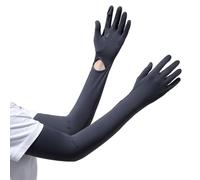 Tuygn Cooling Gloves for Men Women Sun Protection Cycling Gloves Outdoor Activities Ice Silk Gloves for Hiking Driving 168 Dark Grey The