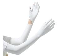 Tuygn Cooling Gloves for Men Women Sun Protection Cycling Gloves Outdoor Activities Ice Silk Gloves for Hiking Driving 168 White, The Shorts