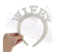 Tuygn Full Pearls Headband Hair Hoop Vintage Pageant Prom Bridal Veil for Wedding Bridal Wedding Hair Accessories