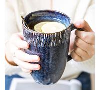 TuYines Ceramics Large 600ml Stoneware Coffee Mug, Unique Glazed, Extra Large Capacity, Heat Resistant, Dishwasher Safe, Perfect for Cappuccino, Latte, Hot Tea, Gift for Birthday/Christmas/Valentine's