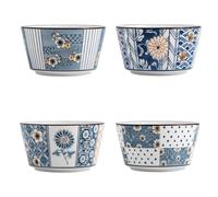 TuYines Cereal Bowls Set of 4,Ceramic Bowls,Porcelain Dessert Bowls,Soup Bowls, 4.75 Inch Serving Bowls,Breakfast Bowls,Small Bowls for Ice Cream, Rice, Soup, Dessert, Microwave and Dishwasher Safe