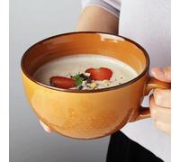 TuYines Large Coffee Cup, Cup 700 ml, Large Cup, Stoneware, Cappuccino Cups, Stoneware, XXL Cup, Ceramic Mug, Large Cereal Bowls with Handle, Salad Bowl, Coffee Cup Made of Porcelain