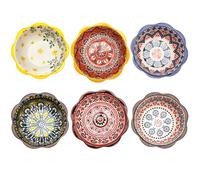TuYines Porcelain Tapas Dishes,Snack Bowls for Tapas,Tapas Bowl Set,Ceramic Dipping Bowl,6pcs Ø 10 cm Small Spice Bowls,Dishes Sauce Dishes for Sushi,Sauce,Snack and Soy