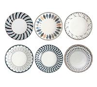 TuYines Porcelain Tapas Dishes,Snack Bowls for Tapas,Tapas Bowls Set,Ceramic Dipping Bowl,6pcs Ø 10 cm Small Spice Bowls,Dishes Sauce Dishes for Sushi,Sauce,Snack and Soy (C)
