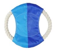 TUYOBG Blue Cotton Rope Dog Flying Disc, Soft Fabric Lightweight Pet Training Flying Disc, Easy to Throw Interactive Flying Disc for Small and Medium Dogs Outdoor Exercise and Sports Games