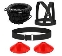 Tuyzhrymlic 80lb Resistance Band Finess Training Set, Shoulder Belt Explosive Speed Agility Training Equipment Double People Physical Exercising Suit for Various Sports