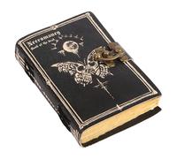 TUZECH Book of Spells Leather Bound Journal Deckle Edge Paper Grimoire Printed Diary Third Eye witchcraft supply and Witch Spell Notebook Antique Vintage Book for Men and Women (The Book Of Dead)
