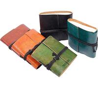 Tuzech Handmade Leather Set of 4 Mini Scrapbook Sketchbook Personal Notebook Blank Unlined Diary For Office||Artist|| Architect||Restaurants Vintage Journal for Men and Women (Set Of 5)