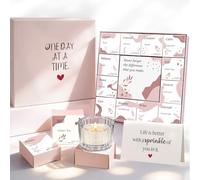TUZELIYA 12Pcs Scented Candle Gift Set for Women - 12 Scents Creative Scented Hidden Message Candle with Greeting Card Glass Candlestick - Mothers Day Gifts for Mum - Birthday Gift - Graduation Gifts