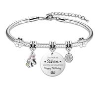 TUZELIYA 16 Birthday Gifts for Girls, Fine Unicorn and Four Leaf Clover Charms Bracelet for Girls Teenagers Daughters Granddaughters Nieces Friends
