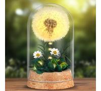 TUZELIYA Valentine's Day Gifts for Women,Gifts for Mom Wife, Eternal Dandelion with led in Glass,Handmad with LED Light,Presents Birthday Gifts for Women,Unique Gift for Wedding, Anniversary