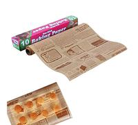 Tuzsocr 3 x Baking Parchment Roll 30CM x 10M,Heavy-Duty Bake Paper for Kitchen,Non Stick Baking Paper Roll for Baking, Unbleached, Brown, Fit for Cooking, Grilling, Air Fryer and Roasting (30cm x 10m)