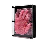 Tuzsocr 3D Art Sculpture,Clone Hand Model, Clone Pin,Printing Model Clone Pin Art Board for Adults Plastic Hand Face Model,Home Office Desktop Ornament(6 colors) (pink)