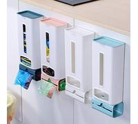 Tuzsocr Carrier Bag Dispenser,Plastic Bag Holder,Wall Mount Self Adhesive Carrier Bag Garbage Storage Box,Easy-Access Openings, Easy to Install, Mounts on Wall or Inside Cabinet Cupboard (White)