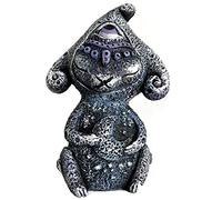 Tuzsocr Garden Meditating Sculptures, Mini Resin Extraterrestrial Ornaments, Green Desk Ornaments Figurines, Bonsai Micro Landscape Decoration, for Dollhouse Patio Home Decoration (Style 2)