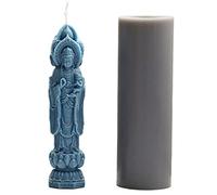 Tuzsocr Silicone Mold,Scented Candle Mould,Buddhism Brahma Buddha Statue Candle Moulds,Casting Mould, DIY Candle Making, Crafts Silicone Mold Making Tool,Scented Candle Craft Handmade (D)