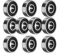 TUZUK 10pcs 6202 2RS Ball Bearings 15mm x 35mm x 11mm double protected deep groove ball bearings, suitable for DIY, lathes, motors, 3D printers, milling machines, various mechanical equipment, etc.